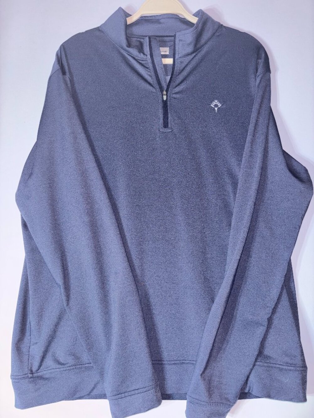 Peter Millar Crown Sport XL Blue Heather 1/4 Zip Golf Pullover